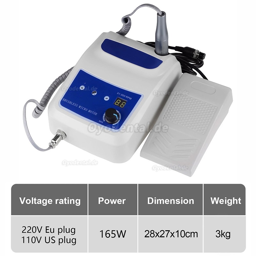 YD-BM001 Dentallabor B&uuml;rstenloser Mikromotor 50.000 U/min Polier Handst&uuml;ck